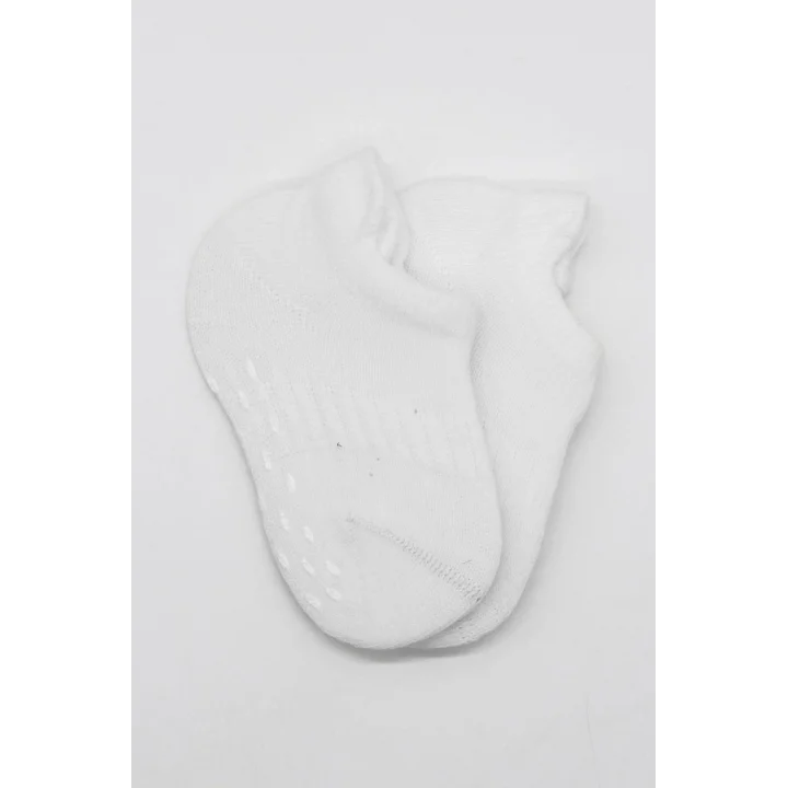 Mey İthalat®   2Li Sneakers Kaymaz Basic Penye Çorap 20103 Beyaz Beyaz