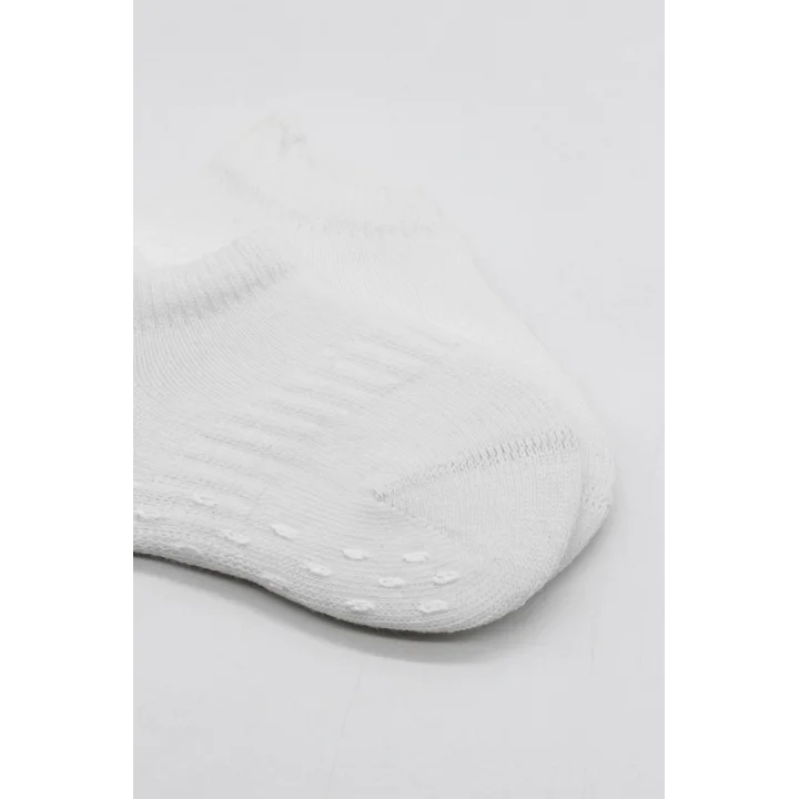 Mey İthalat®   2Li Sneakers Kaymaz Basic Penye Çorap 20103 Beyaz Beyaz