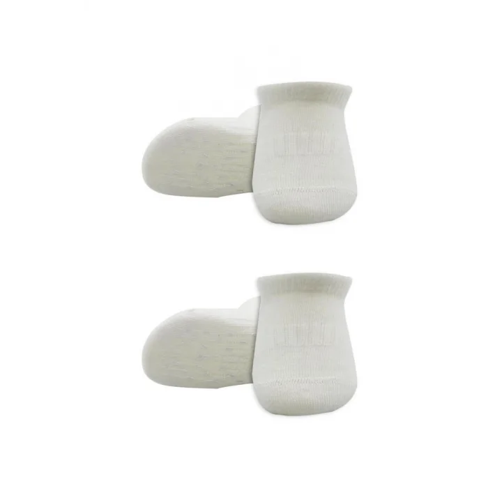 Mey İthalat®   2Li Sneakers Kaymaz Basic Penye Çorap 20103 Ekru Ekru