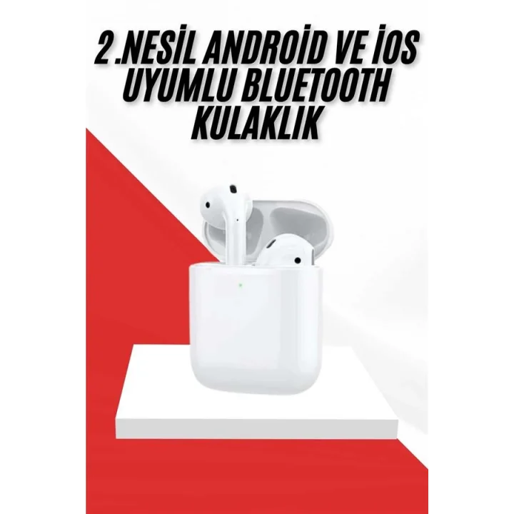 Mey İthalat® 2. Nesil Bluetooth Android ve İOS Uyumlu Kablosuz Kulaklık Çağrı Cevaplama