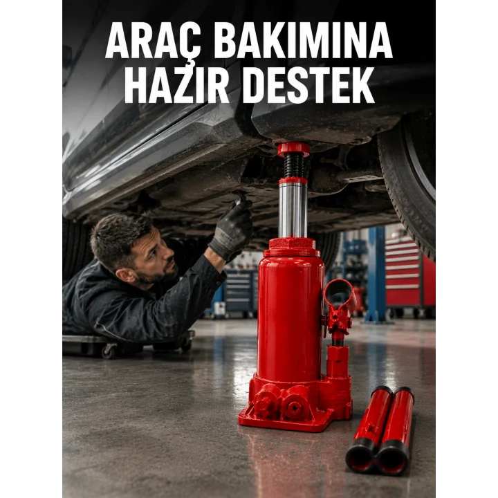 Mey İthalat® 2 Ton Hidrolik Kaldırma Gücü ile Güvenli Araç Desteği