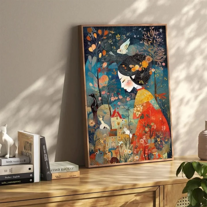 Mey İthalat® 20070 PUZZLE 500 A Woman İn a Red Kimono