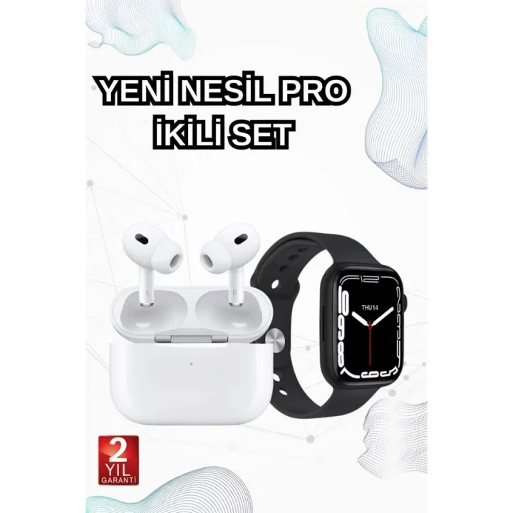 Mey İthalat® 2025 Model Akıllı Saat ve Yeni Nesil Pro Bluetooth Kulaklık TWS Yüksek Ses Kaliteli