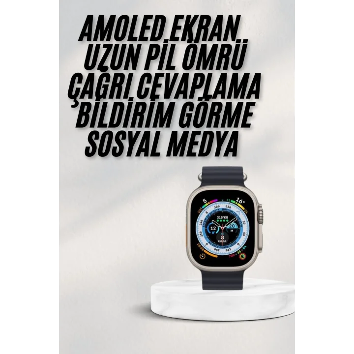 Mey İthalat® 2025 Yeni Model Akıllı Saat Android ve İOS Uyumlu Çağrı Cevaplama