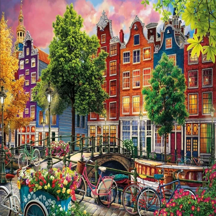 Mey İthalat® 20793 PUZZLE 1000 BEAUTİFUL SUNSET İN AMSTERDAM