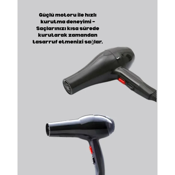 Mey İthalat® Hızlı Kurutma ve Şekillendirme İçin Profesyonel Saç Kurutma Makinesi