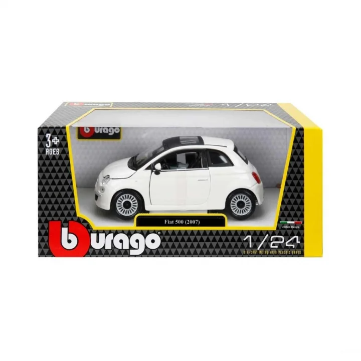 Mey İthalat® 22106 Burago 1:24 Fiat 500 2007 Model Araba