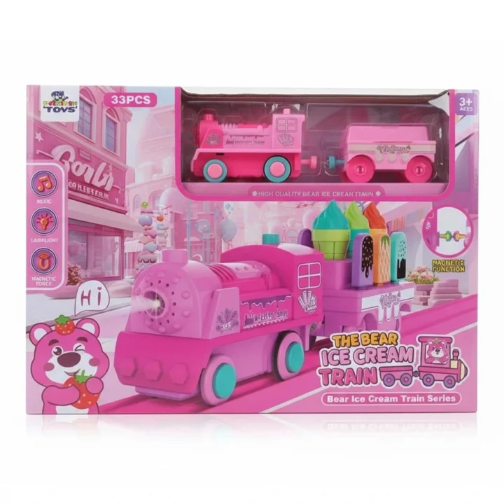 Mey İthalat® 2277-5B PEMBE TREN 28 PARÇA -PSF