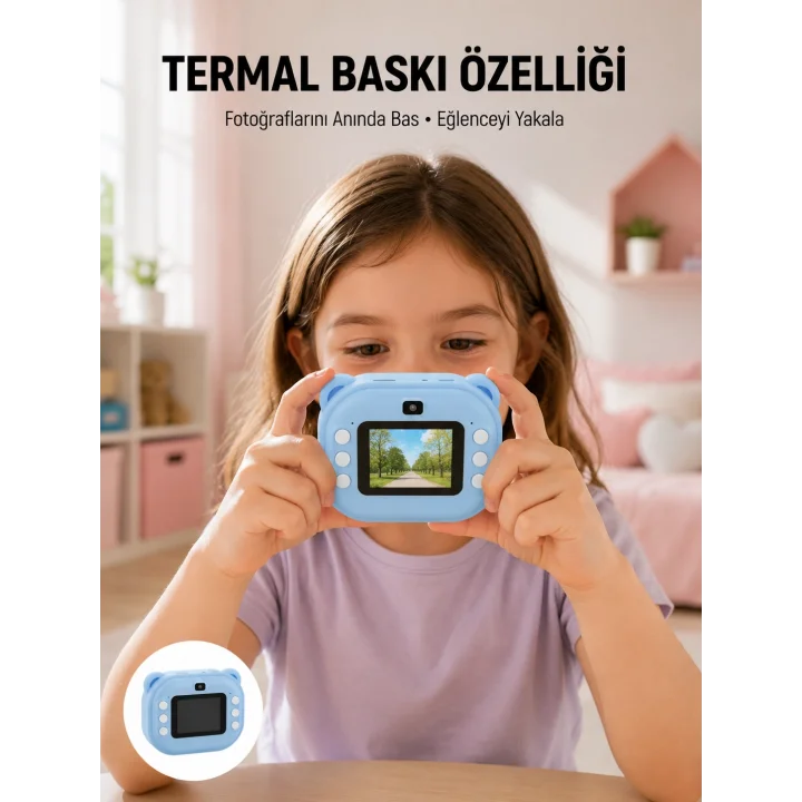 Mey İthalat® 24MP HD Şipşak Kamera – Termal Baskılı, Çift Lensli HD