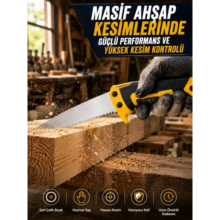 Mey İthalat® 270 mm Düz Bıçaklı Bahçe Budama Testeresi Kılıflı