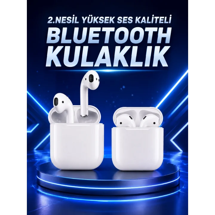 Mey İthalat® 2.Nesil Yeni Model TWS Bluetooth Kulaklık Dokunmatik Kontrol Yüksek Ses Kaliteli