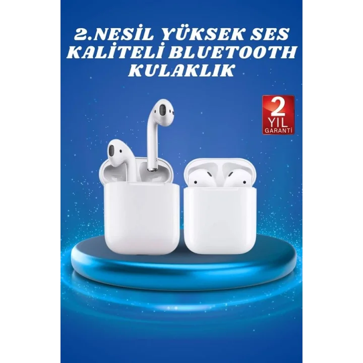 Mey İthalat® 2.Nesil Yeni Model TWS Bluetooth Kulaklık Dokunmatik Kontrol Yüksek Ses Kaliteli Yeni Nesil