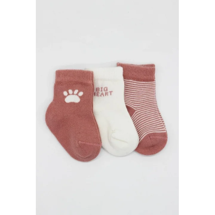 Mey İthalat®   3Lü Penye Soket Çorap BS10110 Pudra
