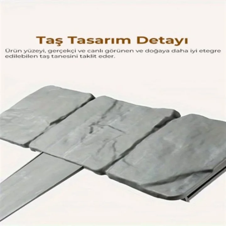 Mey İthalat® 3LÜ TAŞ GÖRÜNÜMLÜ BAHÇE ÇİTİ