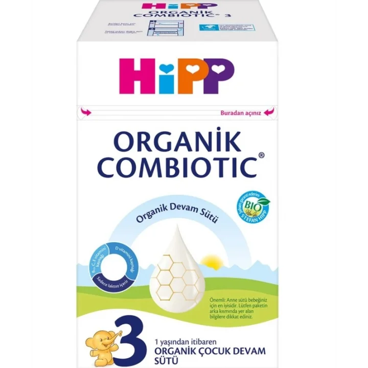 Mey İthalat®   3 Organik Combiotic Bebek Sütü 800 Gr X2 Islak Mendil Hediyeli