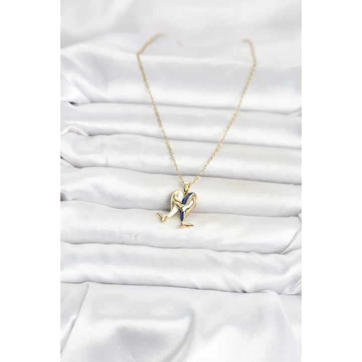 Mey İthalat® 316L Çelik Zincir Gold Renk Dolphin Model Kadın Kolye