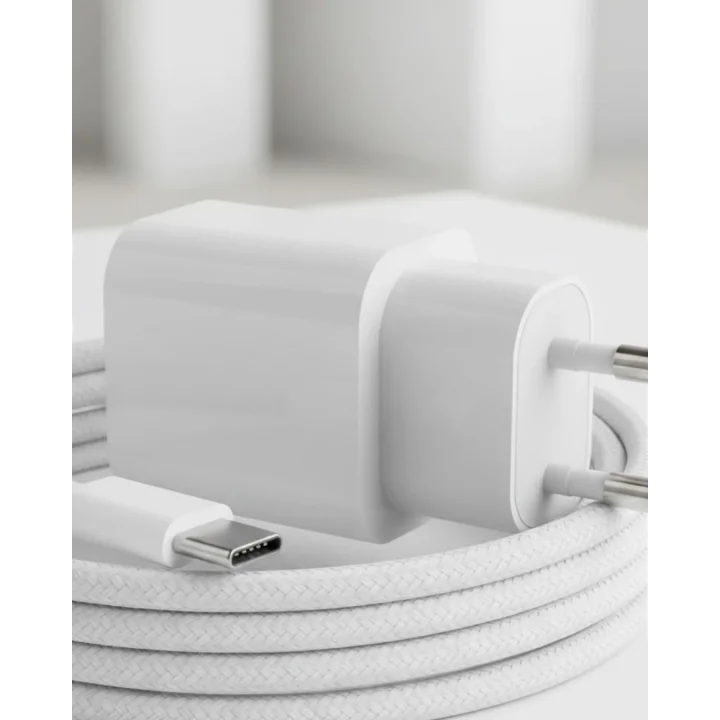 Mey İthalat® 35W USB-C Hızlı Şarj Adaptörü Type-C to C Kablo Seti