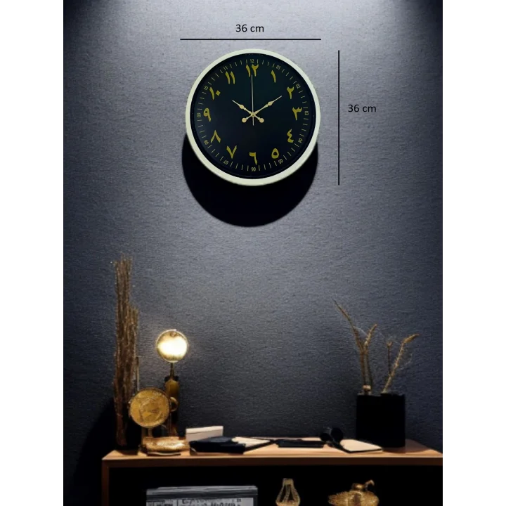 Mey İthalat® 36 Cm Arapça Rakamlı Duvar Saati