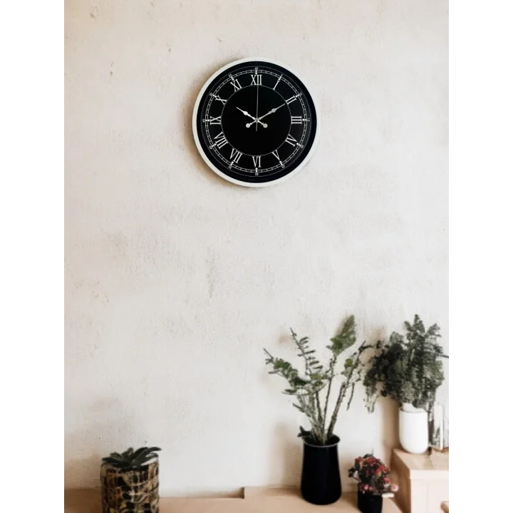 Mey İthalat® 36 Cm Beyaz Dekoratif Duvar Saati