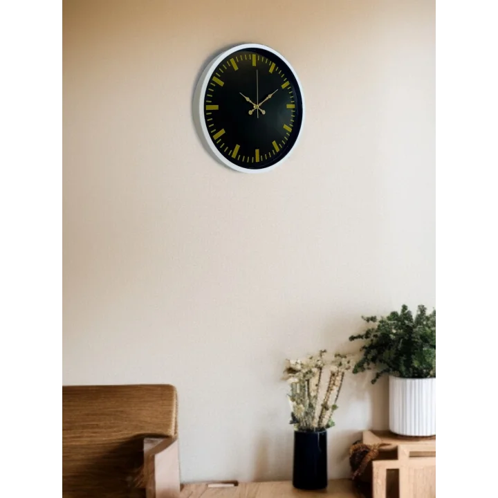 Mey İthalat® 36 Cm Beyaz Dekoratif Duvar Saati