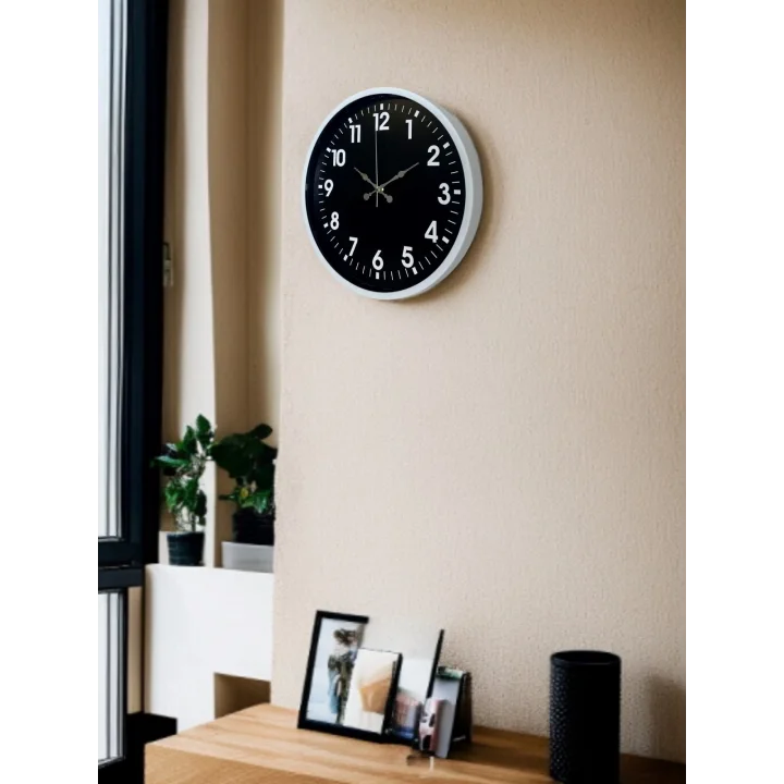 Mey İthalat® 36 Cm Beyaz Dekoratif Duvar Saati