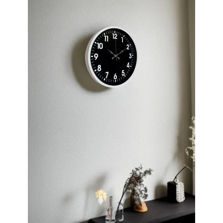 Mey İthalat® 36 Cm Beyaz Dekoratif Duvar Saati