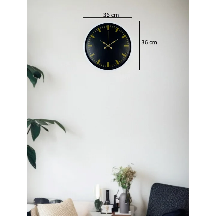 Mey İthalat® 36 Cm Beyaz Dekoratif Duvar Saati