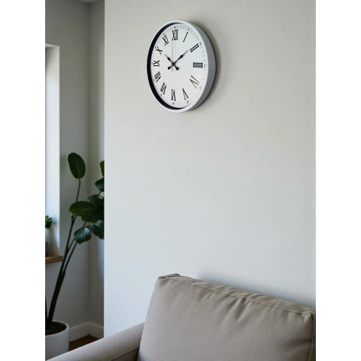 Mey İthalat® 36 Cm Beyaz Roman Rakamlı Duvar Saati