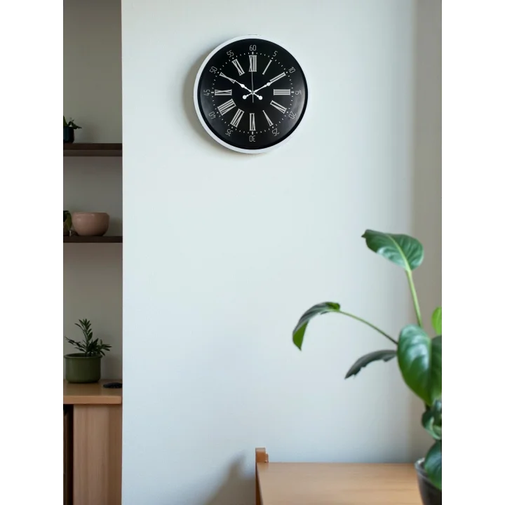 Mey İthalat® 36 Cm Beyaz Zarif Dekoratif Duvar Saati