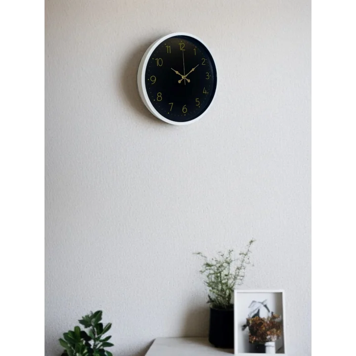 Mey İthalat® 36 Cm Beyaz Zarif Duvar Saati