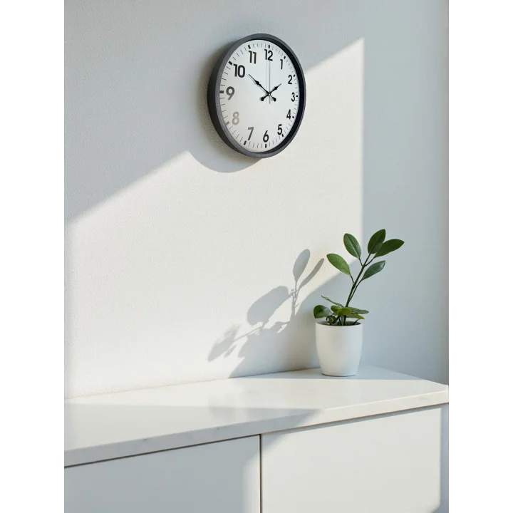 Mey İthalat® 36 Cm Gri Standart Dekoratif Duvar Saati