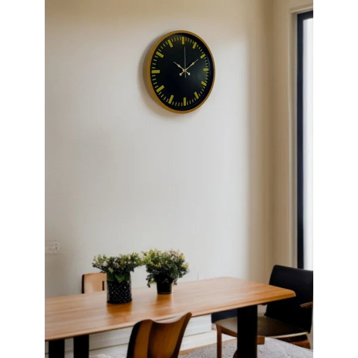 Mey İthalat® 36 Cm Kahverengi Modern Duvar Saati