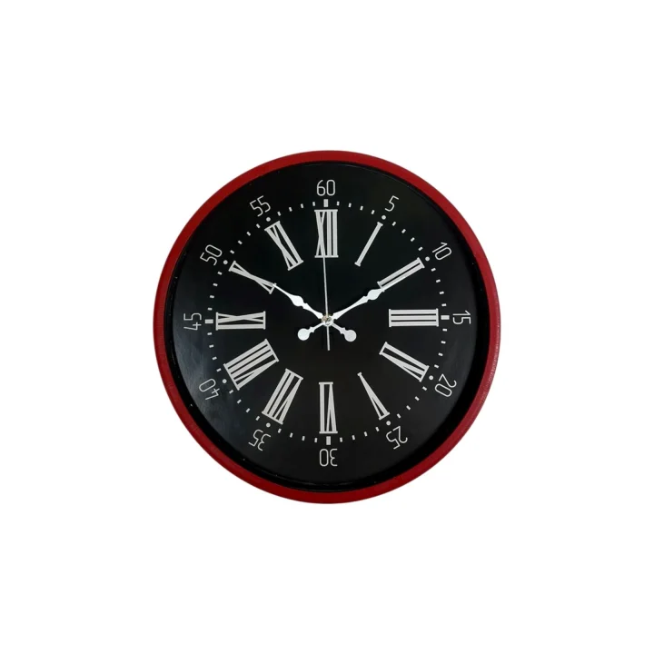 Mey İthalat® 36 Cm Kırmızı Asil Duvar Saati