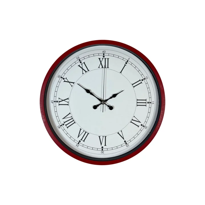 Mey İthalat® 36 Cm Kırmızı Roma Rakamlı Duvar Saati