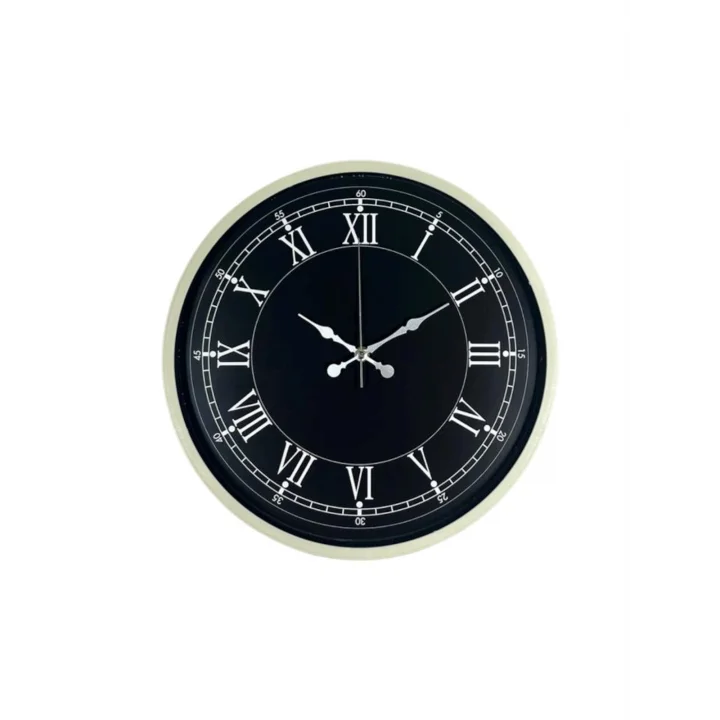 Mey İthalat® 36 Cm Krem Dekoratif Duvar Saati