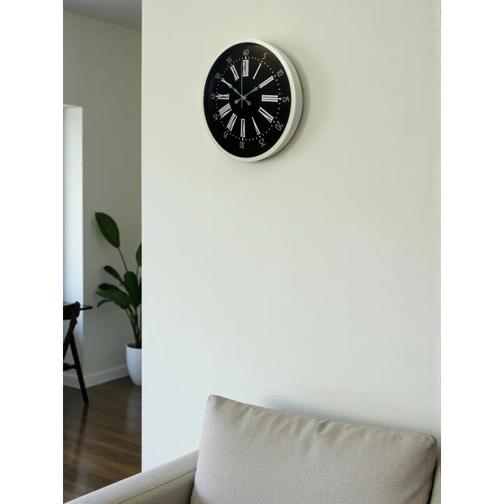 Mey İthalat® 36 Cm Krem Modern Duvar Saati