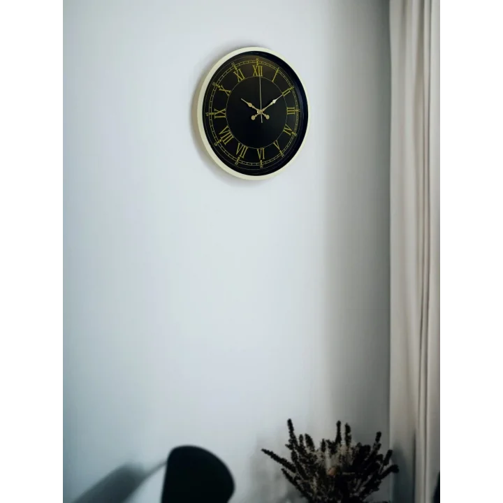 Mey İthalat® 36 Cm Krem Roma Rakamlı Duvar Saati