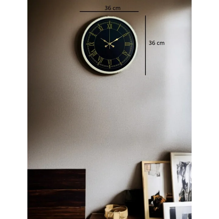 Mey İthalat® 36 Cm Krem Roma Rakamlı Duvar Saati