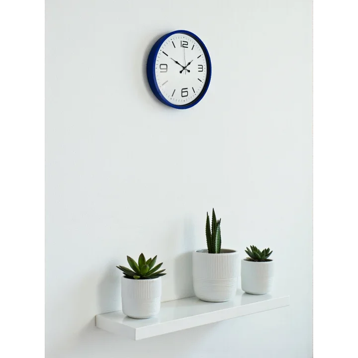 Mey İthalat® 36 Cm Lacivert Modern Dekoratif Duvar Saati