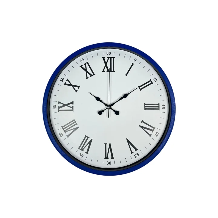 Mey İthalat® 36 Cm Lacivert Roma Rakamlı Duvar Saati