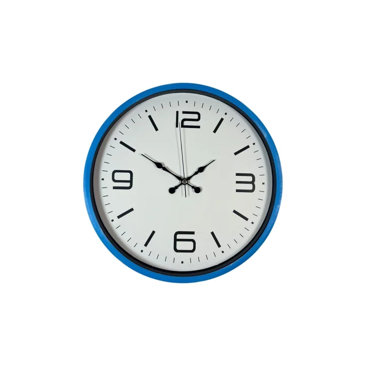 Mey İthalat® 36 Cm Mavi Dekoratif Duvar Saati