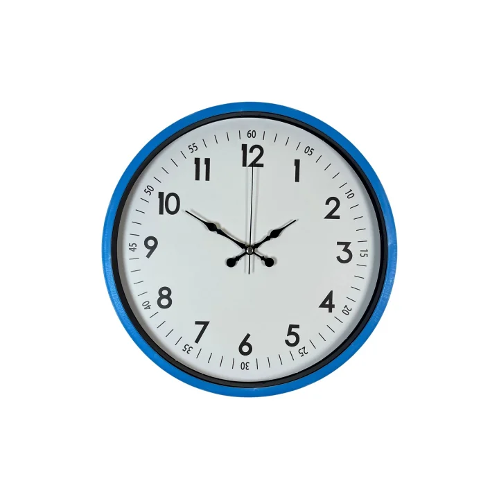 Mey İthalat® 36 Cm Mavi Dekoratif Duvar Saati