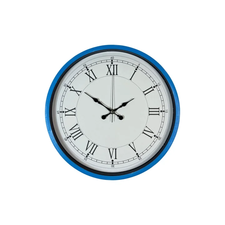 Mey İthalat® 36 Cm Mavi Roma Rakamlı Duvar Saati