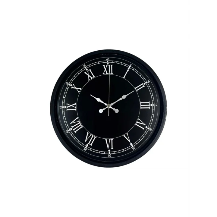 Mey İthalat® 36 Cm Modern Siyah Duvar Saati