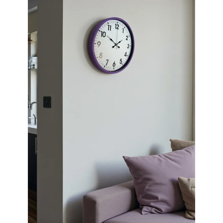 Mey İthalat® 36 Cm Mor Standart Duvar Saati