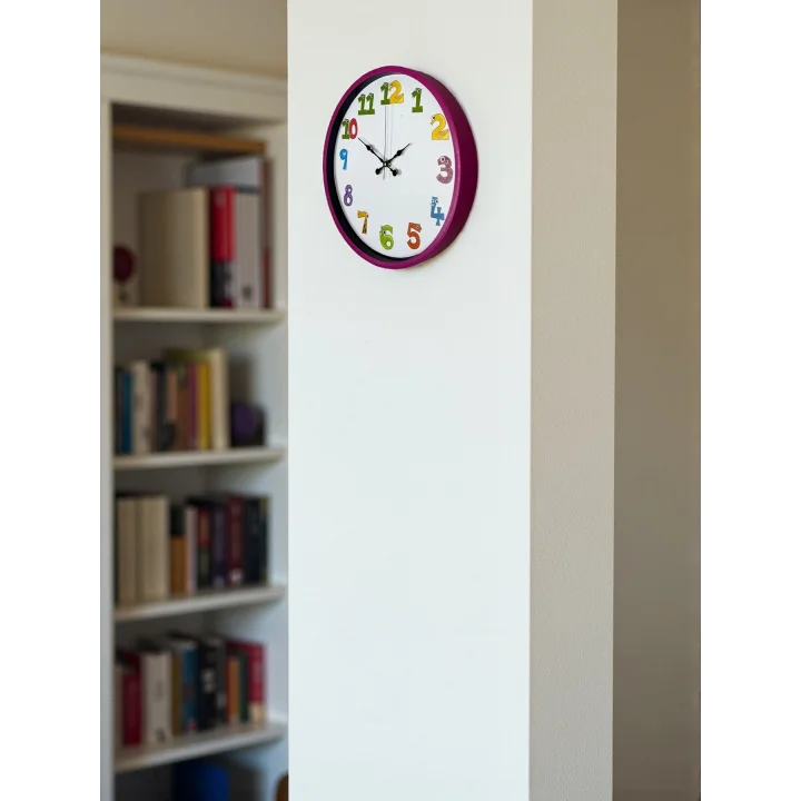 Mey İthalat® 36 Cm Pembe Çocuk Odası Duvar Saati