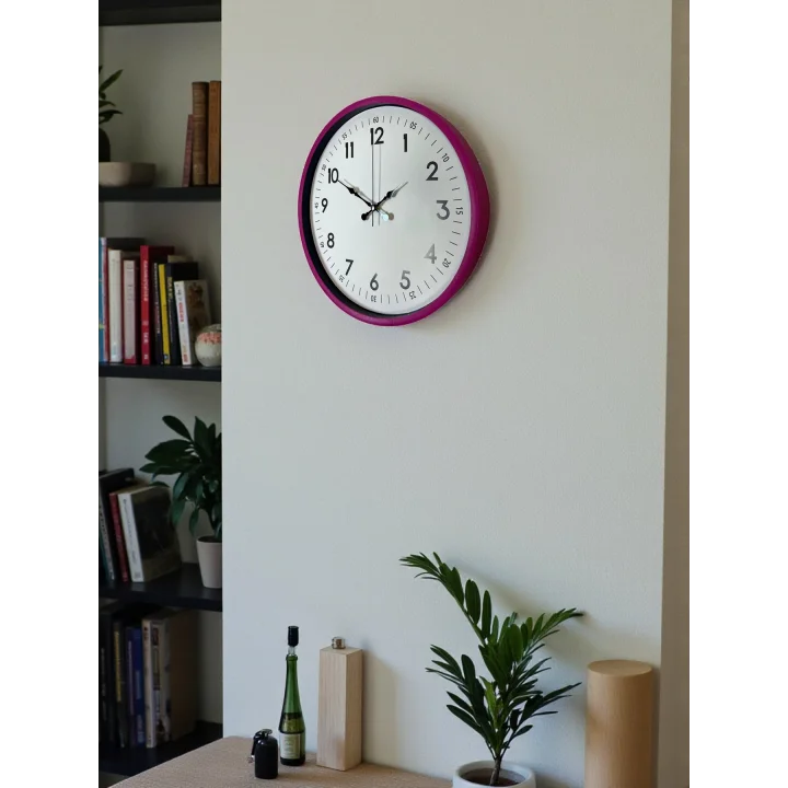 Mey İthalat® 36 Cm Pembe Dekoratif Duvar Saati