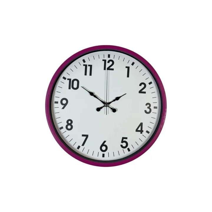 Mey İthalat® 36 Cm Pembe Dekoratif Duvar Saati