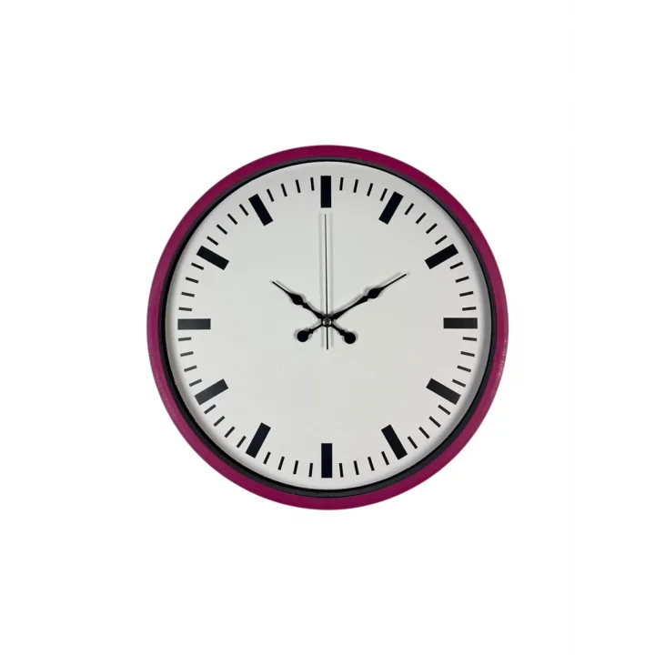 Mey İthalat® 36 Cm Pembe Dekoratif Duvar Saati