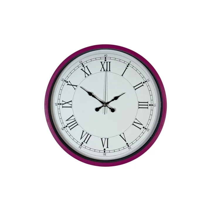 Mey İthalat® 36 Cm Pembe Roma Rakamlı Duvar Saati